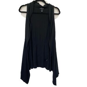 WHITE HOUSE BLACK MARKET Asymmetrical Black Vest Size Small